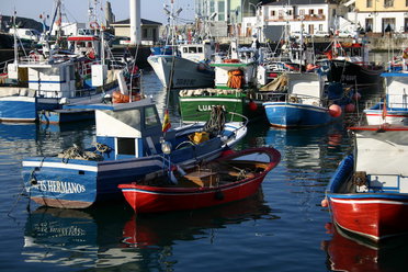 Fishing boats at bay, Luarca, Asturias