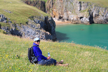 Relaxing on the Pembrokeshire Coast Path