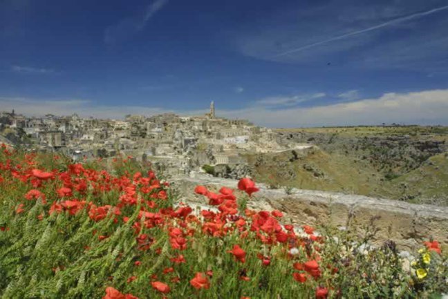 Medieval Matera, comprising hundreds of 'sassi' caves