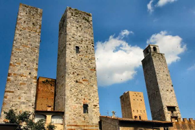 Imposing towers of San Gimignano