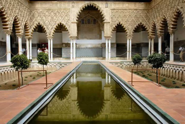 Amazing architecture of Alcázar in Seville