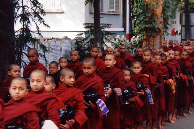 Novice monks in Burma