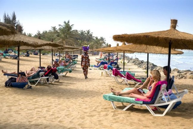 Beach at Senegambia Beach Hotel, Kololi, The Gambia