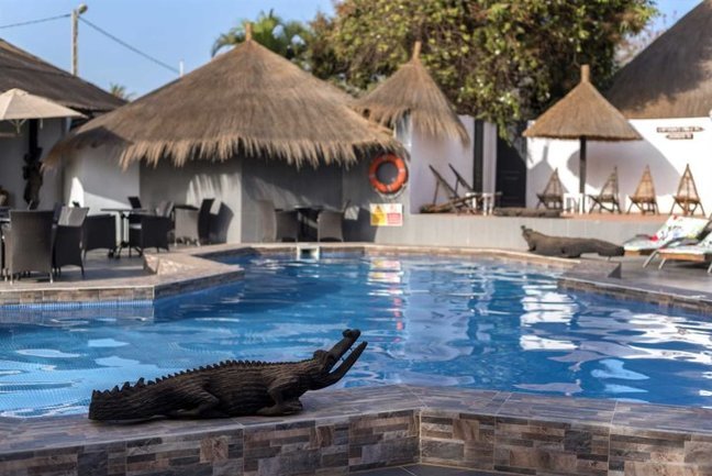 Swimming pool at Bakotu Hotel, Kotu, The Gambia