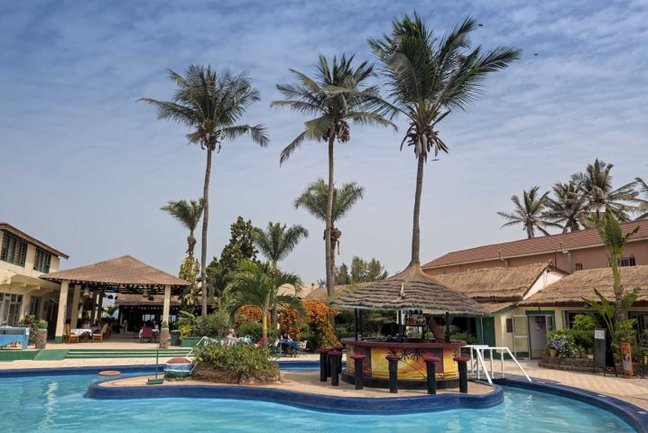 Swimming pool at African Village, Bakau, The Gambia