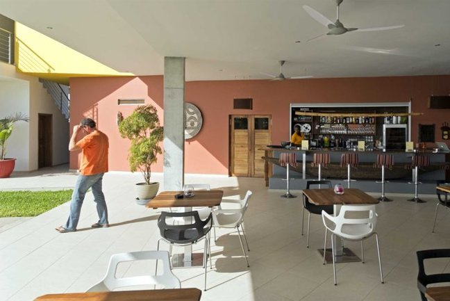 Bar and restaurant area at Leo's Beach Hotel, Brufut, The Gambia
