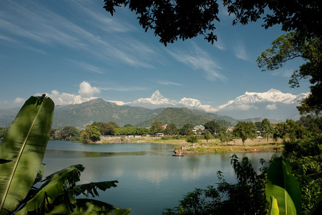 Phewa Tal Lake in Pokhara, Nepal. Image by S Watkinson