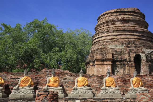 Ayutthaya on the Bangkok to Chiangmai overland tour 
