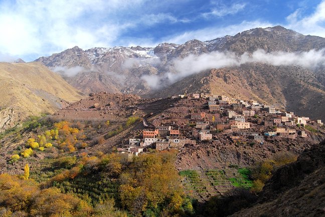 Berber villages in the High Atlas Mountains