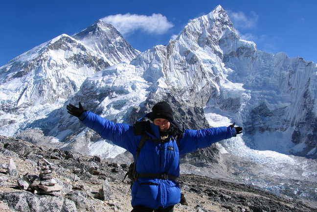 On top of Kala Pattar with Everest behind