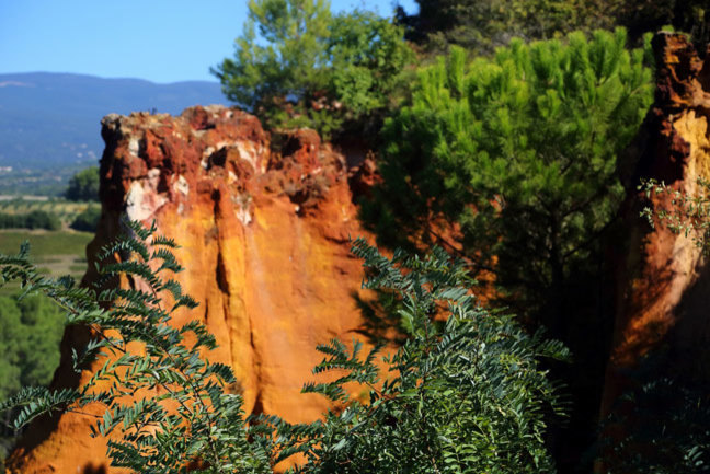 Rousillon is famous for its spectacular ochre quarries and cliffs 