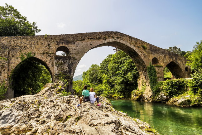 Roman bridge in Cangas, Asturias