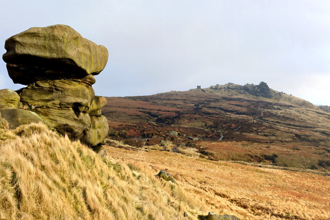 Rock structures on the edge of Kinder Scout