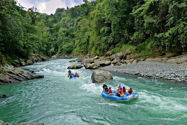 River rafting & Caribbean beach