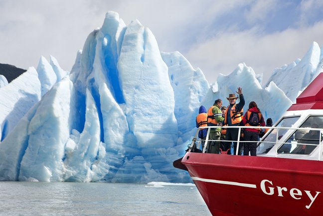 Boat to Grey Glacier, Patagonia