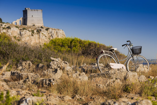 Enjoy leisurely cycling along the coast beneath the stare of ancient watchtowers