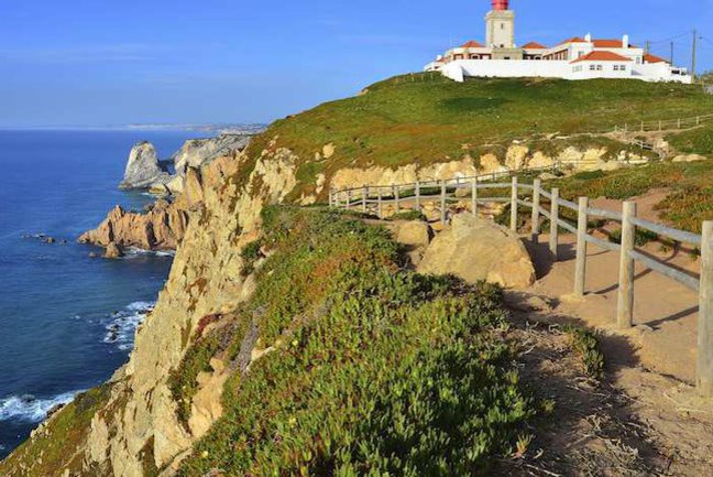 View of the lighthouse at Cabo da Roca