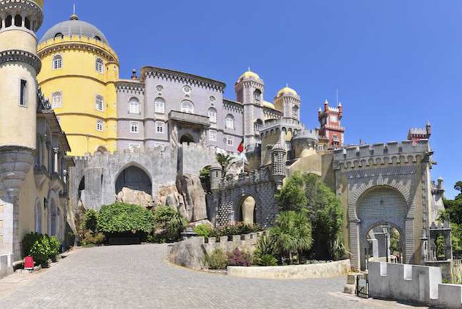 Approaching the spectacular Pena Palace