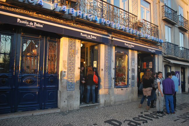 'Pasteis de Belem', one of the many shops selling Lisbon's famously delicious custard tarts.