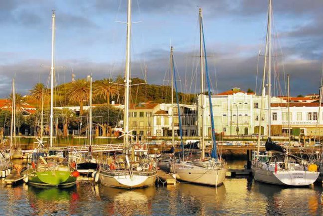 Faial's bustling capital Horta and colourful waterfront