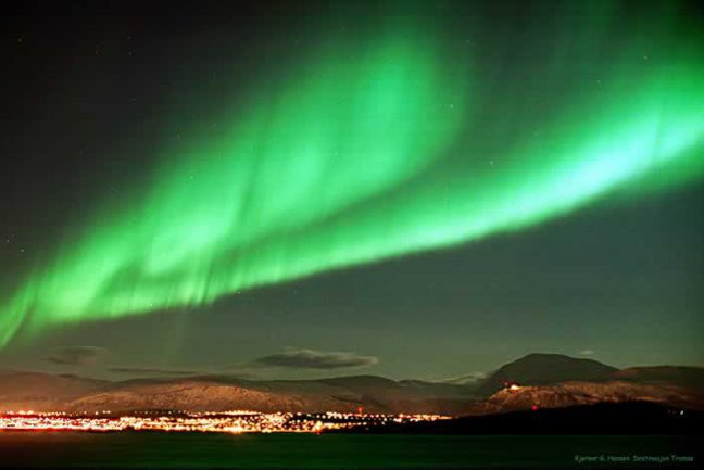 Aurora Borealis above the city of Tromsø