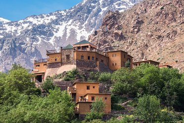 The award-winning Kasbah du Toubkal nestled deep in the High Atlas Mountains, Morocco